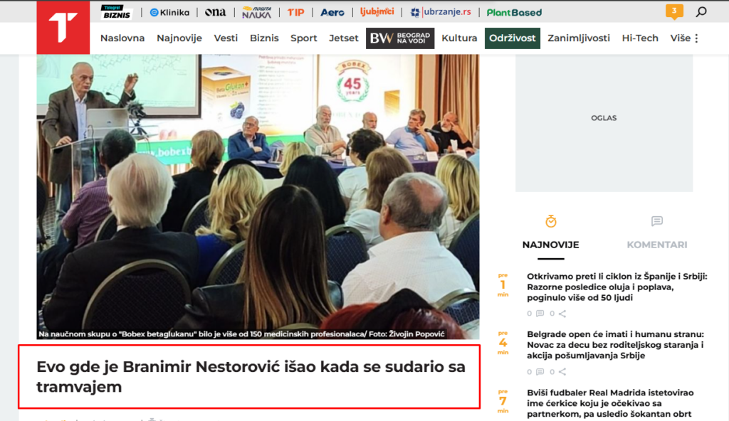 Teloegraf - članak o Bobex betaglukanu